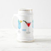 Cocktail-Cartoon Bierglas (Vorderseite Links)