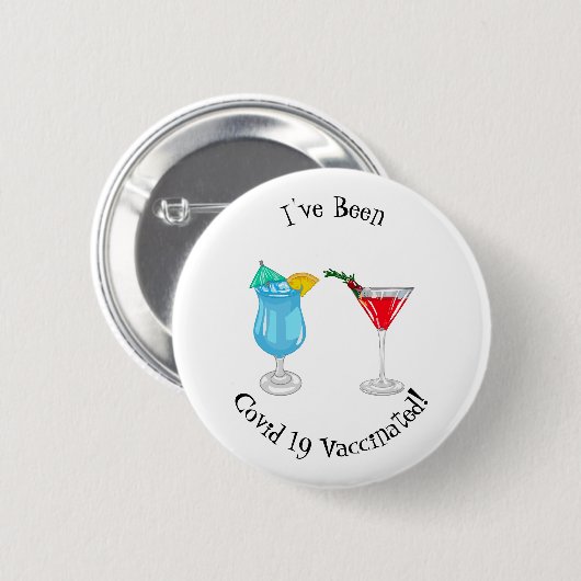 Cocktail-Cartoon Button (Vorne & Hinten)
