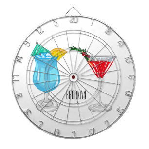 Cocktail-Cartoon Dartscheibe