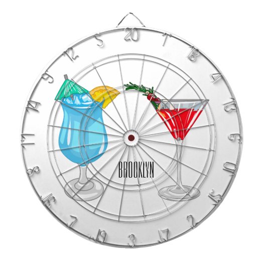 Cocktail-Cartoon Dartscheibe (vorne)