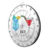 Cocktail-Cartoon Dartscheibe (Vorderseite rechts)