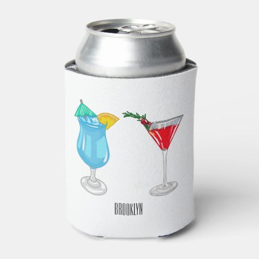 Cocktail-Cartoon Dosenkühler (Kanne Vorderseite)