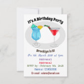 Cocktail-Cartoon Einladung (Vorderseite)