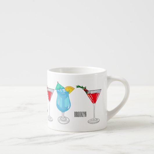 Cocktail-Cartoon Espressotasse (Rechts)
