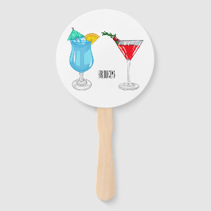 Cocktail-Cartoon Fächer