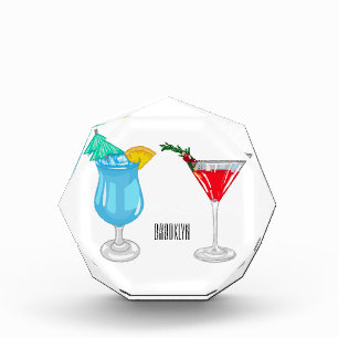 Cocktail-Cartoon Fotoblock