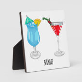 Cocktail-Cartoon Fotoplatte (Vorderseite)