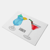 Cocktail-Cartoon Fußmatte (Schrägansicht)