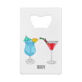 Cocktail-Cartoon Geldbeutel Flaschenöffner (Rückseite)