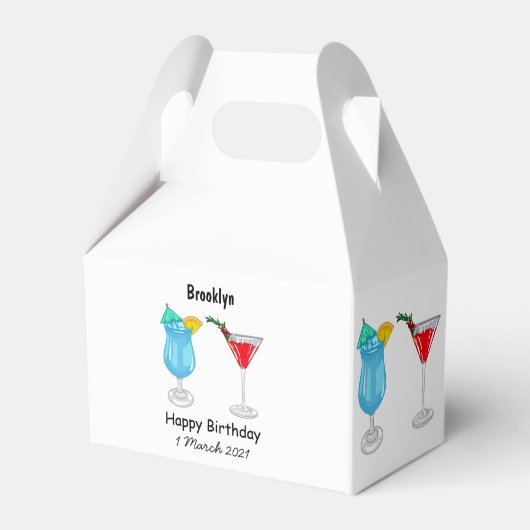 Cocktail-Cartoon Geschenkschachtel (Vorderseite)