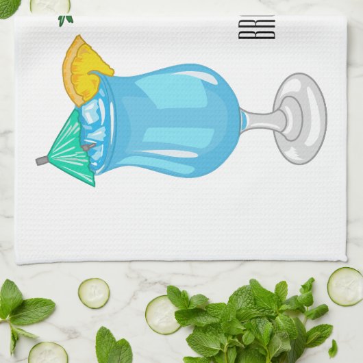 Cocktail-Cartoon Geschirrtuch (Gefaltet)