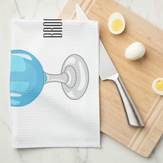 Cocktail-Cartoon Geschirrtuch (Viertel Falte)