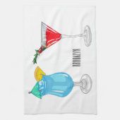 Cocktail-Cartoon Geschirrtuch (Vertikal)