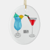 Cocktail-Cartoon Keramik Ornament (Rechts)