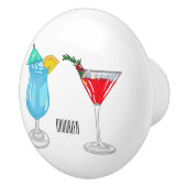 Cocktail-Cartoon Keramikknauf (Rechts)