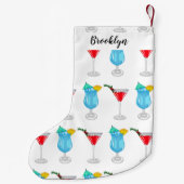 Cocktail-Cartoon Kleiner Weihnachtsstrumpf (Rückseite)