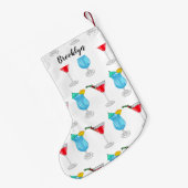 Cocktail-Cartoon Kleiner Weihnachtsstrumpf (Rückseite (Hängend))