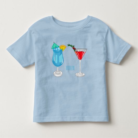 Cocktail-Cartoon Kleinkind T-shirt (Vorderseite)