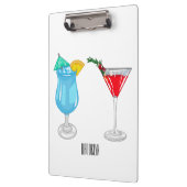 Cocktail-Cartoon Klemmbrett (Links)