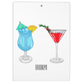 Cocktail-Cartoon Klemmbrett (Rückseite)