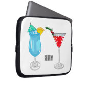 Cocktail-Cartoon Laptopschutzhülle (Vorne Rechts)
