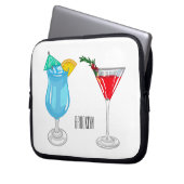 Cocktail-Cartoon Laptopschutzhülle (Vorderseite Links)