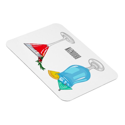 Cocktail-Cartoon Magnet (Rechte Seite)