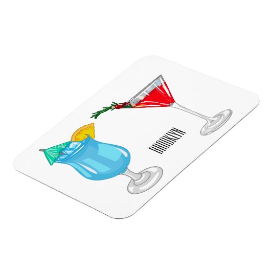 Cocktail-Cartoon Magnet (Linke Seite)