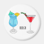Cocktail-Cartoon Magnet (Vorne)