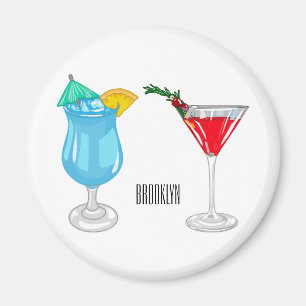 Cocktail-Cartoon Magnet