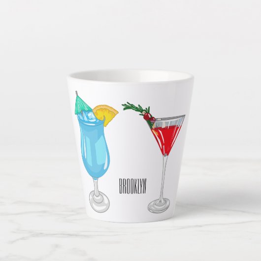 Cocktail-Cartoon Milchtasse (Vorderseite)