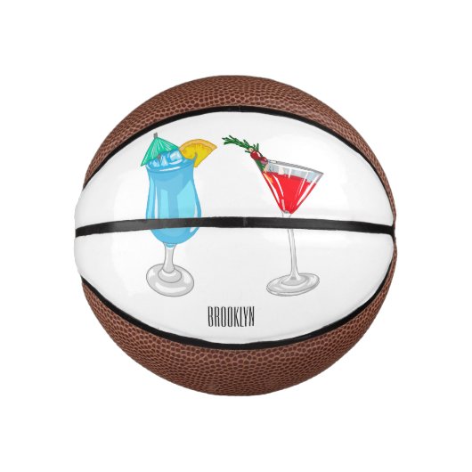 Cocktail-Cartoon Mini Basketball (Vorderseite)