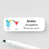 Cocktail-Cartoon Namensschild (Beispiel)