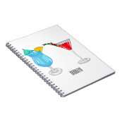 Cocktail-Cartoon Notizblock (Rechte Seite)