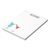 Cocktail-Cartoon Notizblock (Rotiert)