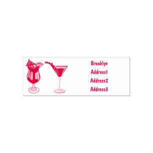 Cocktail-Cartoon Permastempel