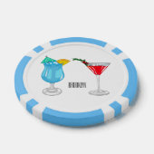 Cocktail-Cartoon Pokerchips (Einzeln)