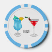 Cocktail-Cartoon Pokerchips (Vorderseite)