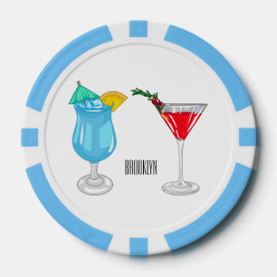 Cocktail-Cartoon Pokerchips
