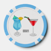 Cocktail-Cartoon Pokerchips (Rückseite)