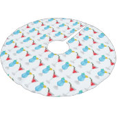 Cocktail-Cartoon Polyester Weihnachtsbaumdecke (Schrägansicht)
