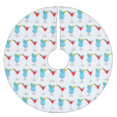 Cocktail-Cartoon Polyester Weihnachtsbaumdecke (Vorderseite)