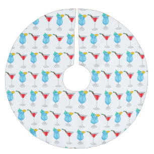 Cocktail-Cartoon Polyester Weihnachtsbaumdecke