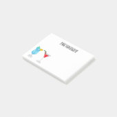 Cocktail-Cartoon Post-it Klebezettel (angewinkelt)