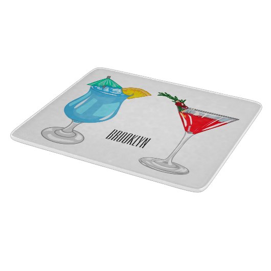 Cocktail-Cartoon Schneidebrett (Ecke)
