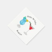 Cocktail-Cartoon Serviette (Ecke)