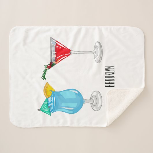 Cocktail-Cartoon Sherpadecke (Vorderseite (Horizontal))