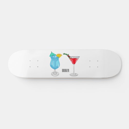 Cocktail-Cartoon Skateboard (Horizontal)