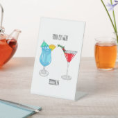Cocktail-Cartoon Sockelschild (In SItu)