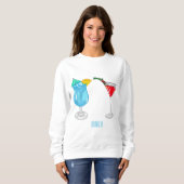 Cocktail-Cartoon Sweatshirt (Vorne ganz)